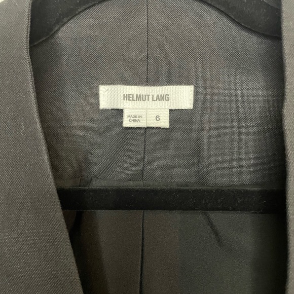 Helmut Lang V-Neck 1-Button Blazer Black/White 6 - Picture 2 of 4